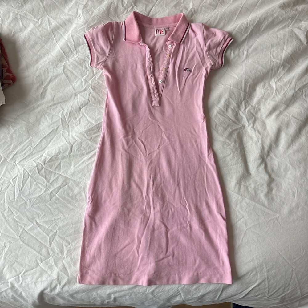 Lacoste Women's Light Pink Midi Polo Dress